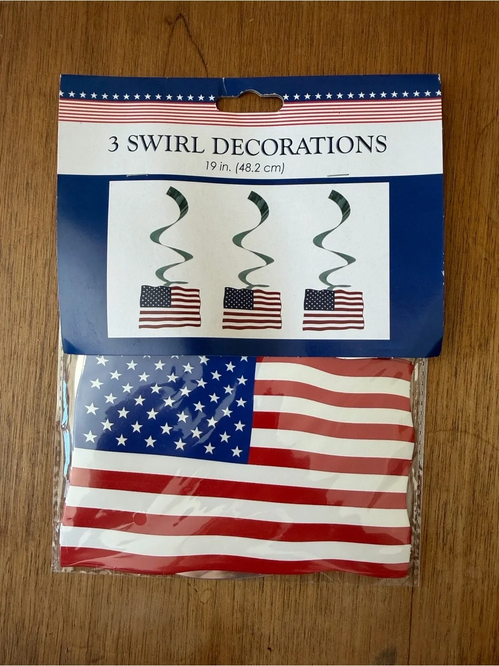 Hobby Lobby Red, White & Blue Flag Swirl Party Decorations - 3 Pack
